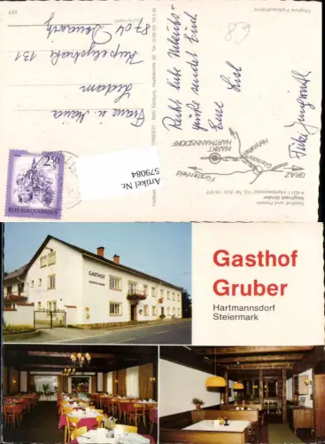 579084,Mehrbild Ak Markt Hartmannsdorf Gasthof Pension Gruber