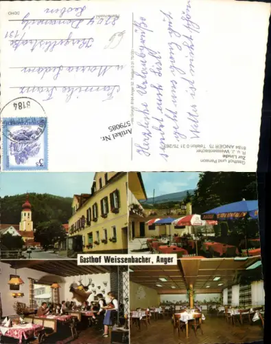 579085,Mehrbild Ak Anger Zur Linde Gasthof Pension