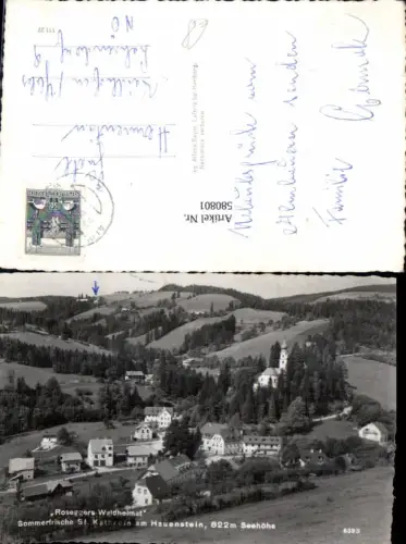 580801,Foto Ak St. Kathrein am Hauenstein Rosegger Waldheimat
