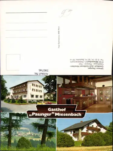 590746,Mehrbild Ak Miesenbach bei Birkfeld Johann Paunger Gasthof Zum Goldenen Hirschen