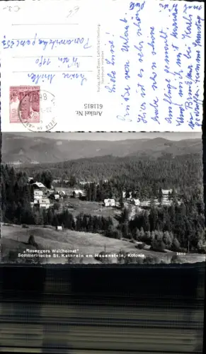 611815,Foto Ak Sankt Kathrein am Hauenstein Roseggers Waldheimat Kolonie
