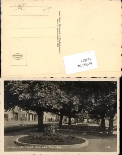 613882,tolle Foto-AK Passail Hauptplatz 1937