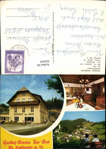 624418,Mehrbild Ak Sankt Kathrein am Hauenstein Gasthof zur Post