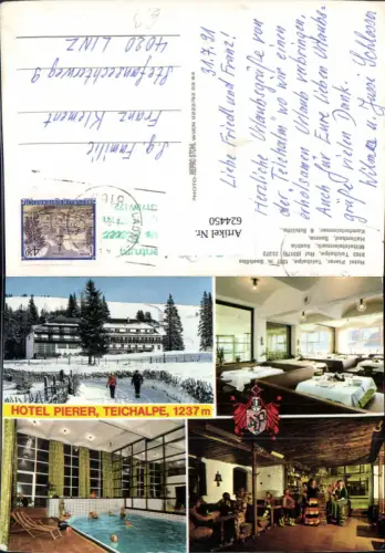 624450,Mehrbild Ak Fladnitz an der Teichalm Teichalpe Hotel Pierer Wintersport