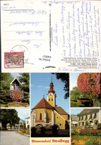 640057,Mehrbild Ak Strallegg Kirche Reicher Geschäft
