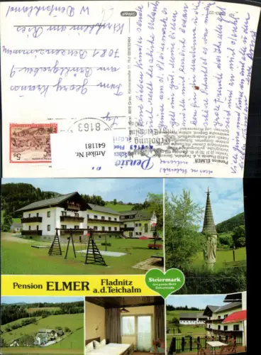 641181,Mehrbild Ak Fladnitz an der Teichalm Pension Elmer