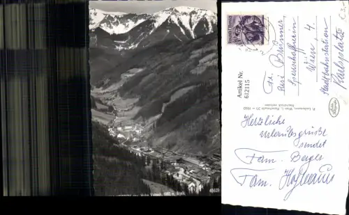 612115,Foto Ak Veitsch Gross Veitsch geg. Hohe Veitsch Sankt Barbara im Mürztal
