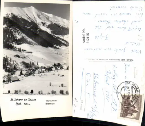 612116,Foto Ak St Johann a. Tauern Winteransicht