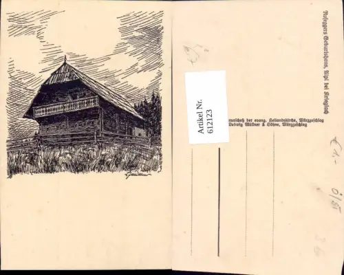 612123,Künstler L. Müllner Ak Alpl b. Krieglach Roseggers Geburtshaus