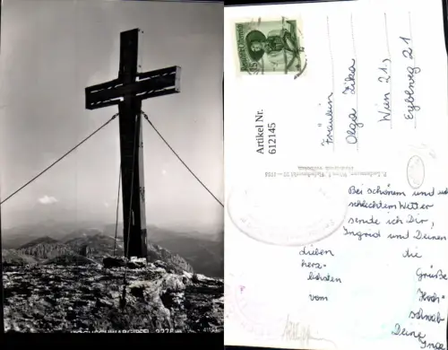 612145,Foto Ak Heldenkreuz a. Hochschwab Gipfel Gipfelkreuz b. Thörl