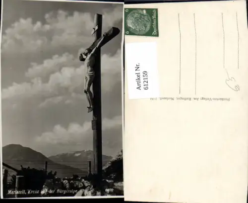 612159,Foto Ak Mariazell Kreuz a. d. Bürgeralpe