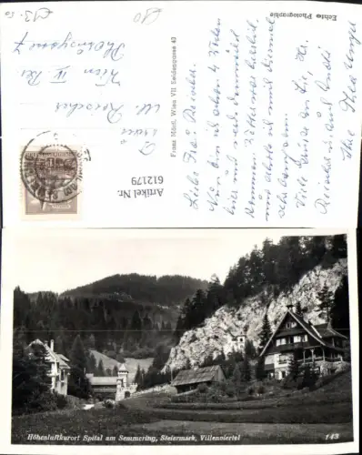 612179,Foto Ak Spital a. Semmering Villenviertel