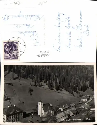 612194,Foto Ak Turrach Ansicht m. Kirche