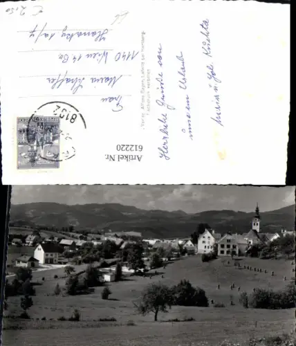 612220,Foto Ak Strallegg Ansicht m. Kirche