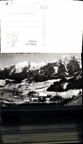612234,Foto Ak Neuberg a. d. Mürz geg. Schneealpe Winteransicht