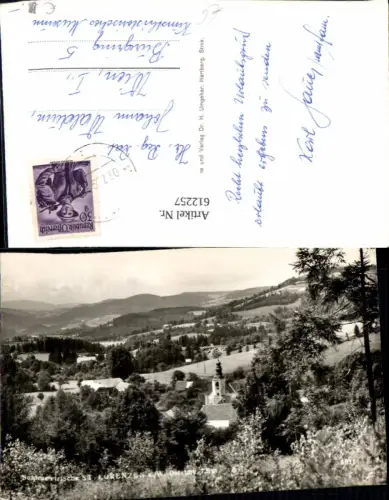 612257,Foto Ak St Lorenzen a. Wechsel Ansicht m. Kirche