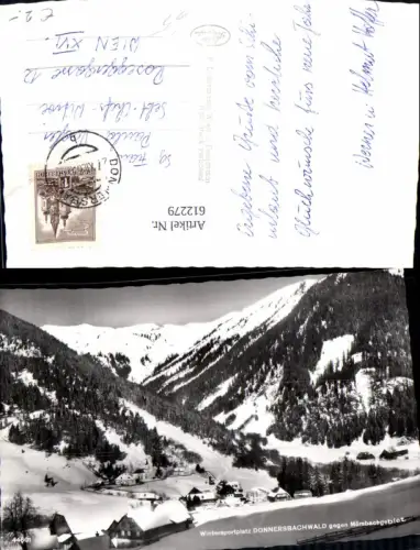 612279,Foto Ak Donnersbachwald geg. Mörsbachgebiet Winteransicht