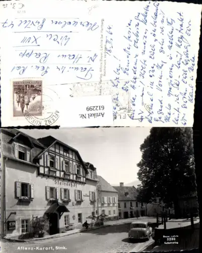 612299,Foto Ak Aflenz Kurort m. Steirerhof Auto