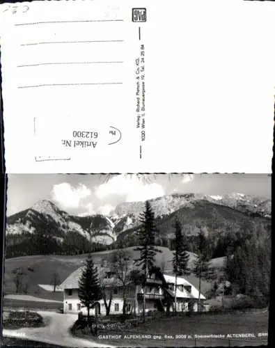 612300,Foto Ak Gasthof Alpenland geg. Rax Altenberg a. d. Rax