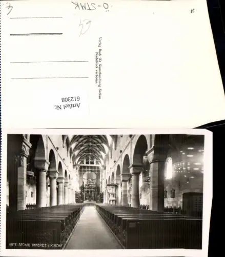 612308,Foto Ak Abtei Seckau Inneres d. Kirche