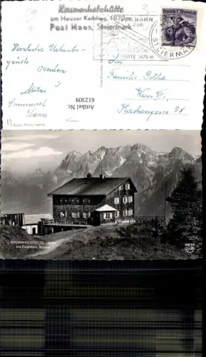 612309,Foto Ak Krummholzhütte m. Dachstein Gemeinde Haus Ennstal