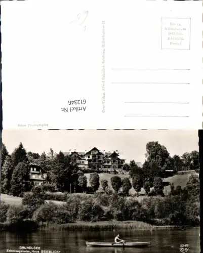 612346,Foto Ak Grundlsee Erholungsheim Seeblick Ruderboot Boot pub Cosy 2248
