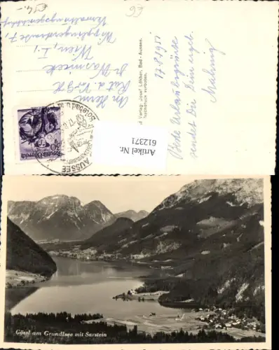 612371,Foto Ak Gössl a. Grundlsee m. Sarstein
