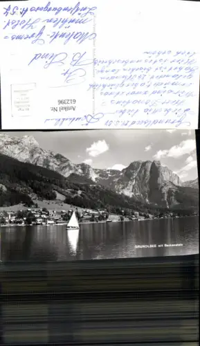612396,Foto Ak Grundlsee m. Backenstein Segelboot Boot