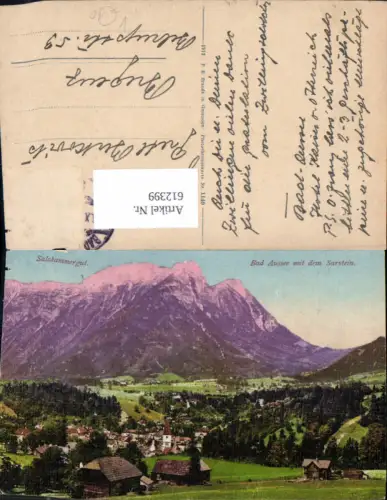 612399,Bad Aussee m. d. Sarstein Salzkammergut pub F. E. Brandt 1140