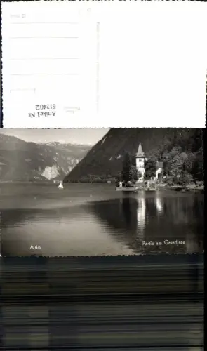 612402,Foto Ak Partie a. Grundlsee Segelboot Boot