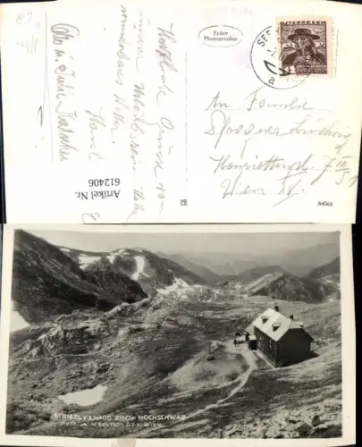 612406,Foto Ak Schiestlhaus Hochschwab St. Ilgen Sankt Ilgen