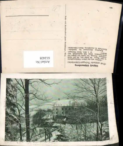 612428,Schwanberg Schloss Schwanberg geplantes Rosegger-Lehrerheim Winteransicht um 1914