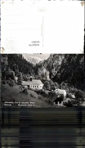 612453,Foto Ak Johnsbach m. Gr. Buchstein Kirche Gesäuse