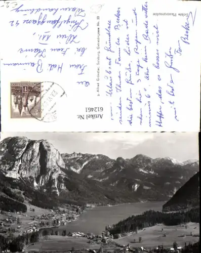 612461,Foto Ak Grundlsee Salzkammergut m. Backenstein u. Totem Gebirge
