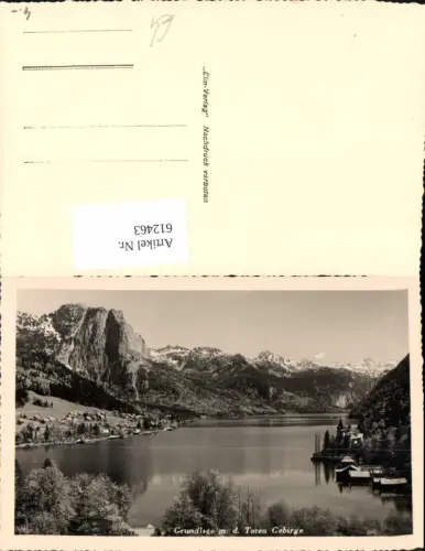 612463,Foto Ak Grundlsee m. d. Toten Gebirge