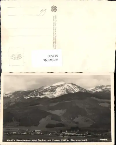 612509,Foto Ak Markt u. Benediktiner Abtei Seckau m. Zinken