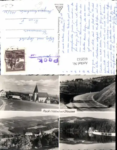 612512,Mehrbild Ak Pack Hirschegg-Pack m. Stausee Kirche