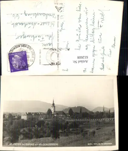 612608,Foto Ak St Peter b. Graz m. d. Schlossberg