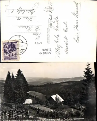 612638,Foto Ak Peter Roseggers Geburtshaus Alpl Waldheimat Krieglach