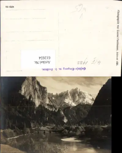 612654,Foto Ak Gesäuse-Eingang m. d. Hochtor Admont Hieflau pub C. Frankhauser 1921