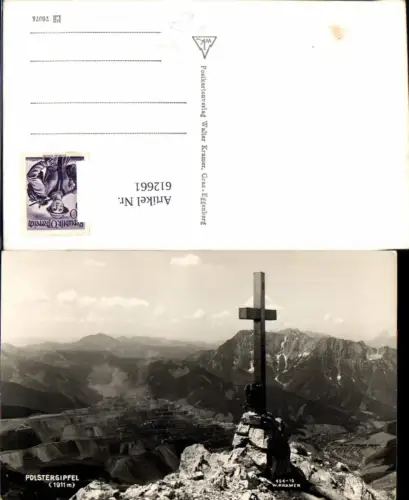 612661,Foto Ak Polstergipfel Gipfelkreuz Präbichl
