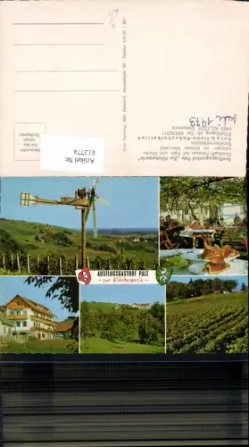 612774,Mehrbild Ak Klöch Ausflugsgasthof Palz Zur Klöcherperle Windrad Weinbau Wein