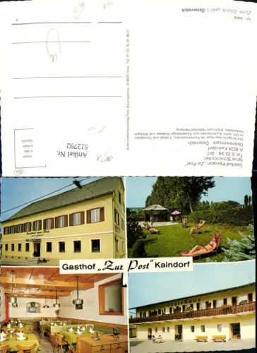 612792,Mehrbild Ak Kaindorf Gasthof Pension Zur Post