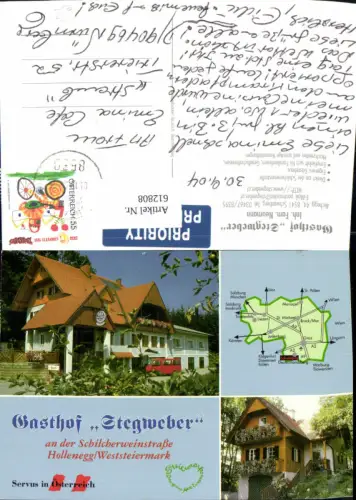 612808,Mehrbild Ak Schwanberg Gasthof Stegweber Lagekarte Schilcherweinstraße Hollenegg