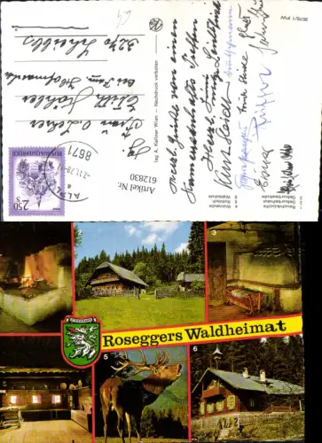 612830,Mehrbild Ak Alpl b. Krieglach Peter Roseggers Waldheimat Rauchküche Rothirsch Wohnstube