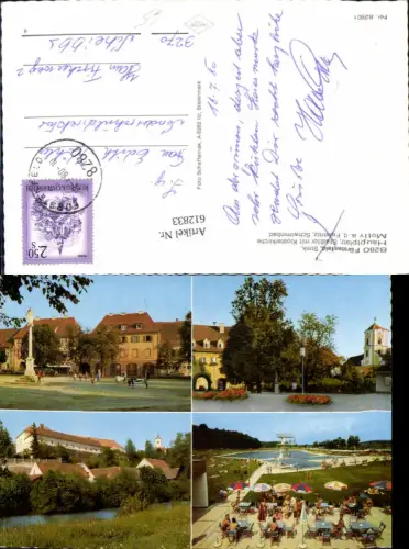 612833,Mehrbild Ak Fürstenfeld Hauptplatz Schwimmbad Klosterkirche