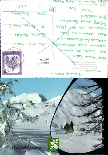 612834,Mehrbild Ak Tauplitz Tauplitzalm Tauplitzkirchlein m. Traweng Winteransicht