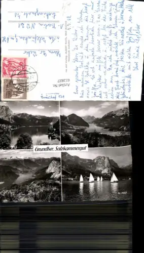 612837,Mehrbild Ak Grundlsee Salzkammergut Segeln Segelboote