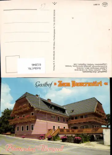 612846,Mehrbild Ak Wenigzell Gasthof Zum Bauernwirt