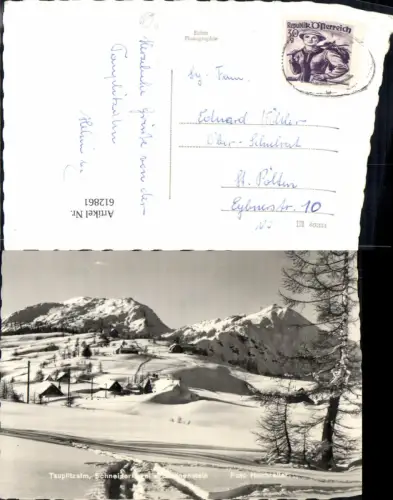 612861,Foto Ak Tauplitz Tauplitzalm Schneiderkogel u. Lawinenstein Winteransicht